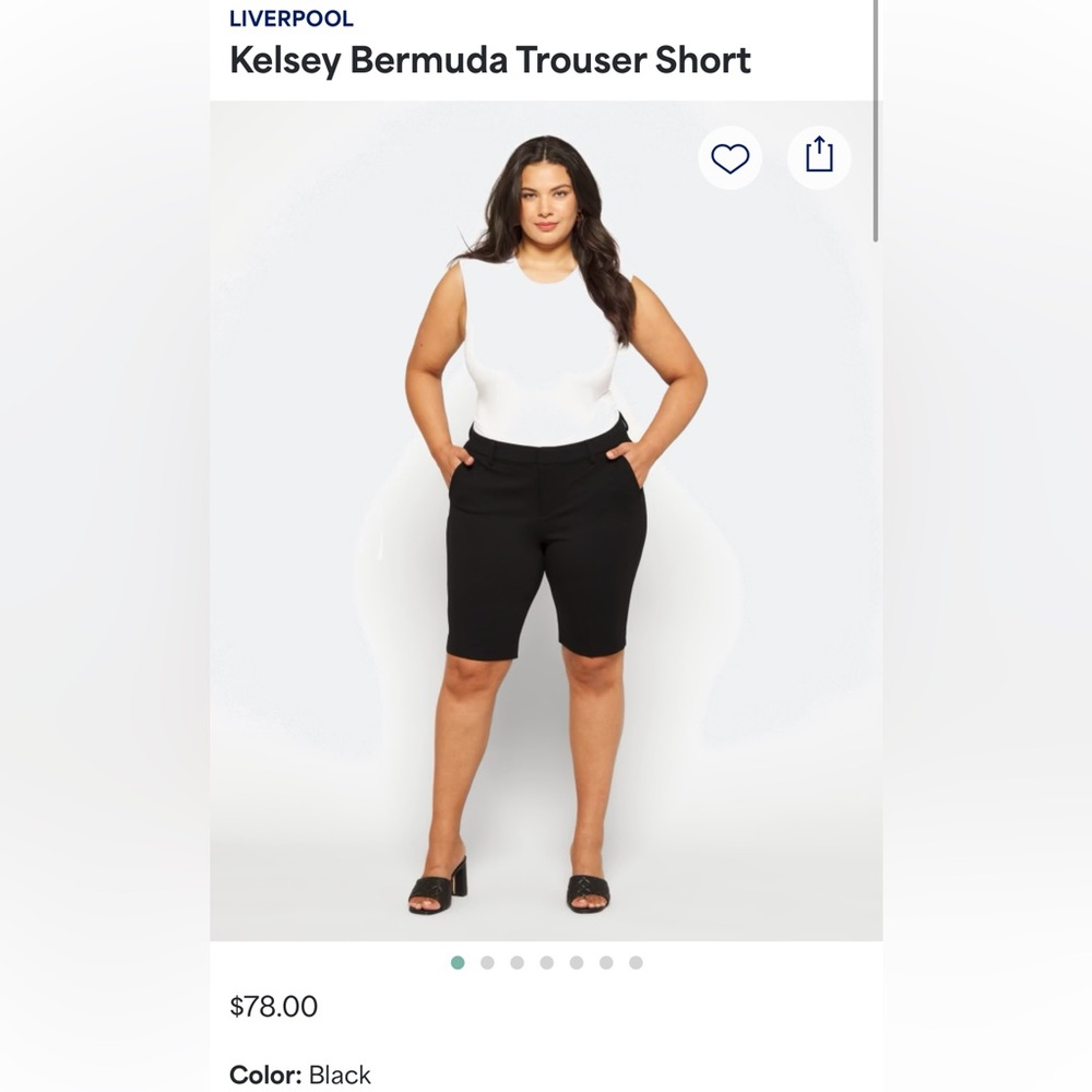 Liverpool Kelsey Bermuda Shorts in Black - size 20- EUC